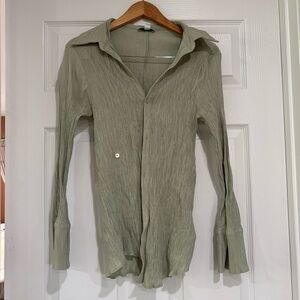 Topshop Light Sage Casual Shirt